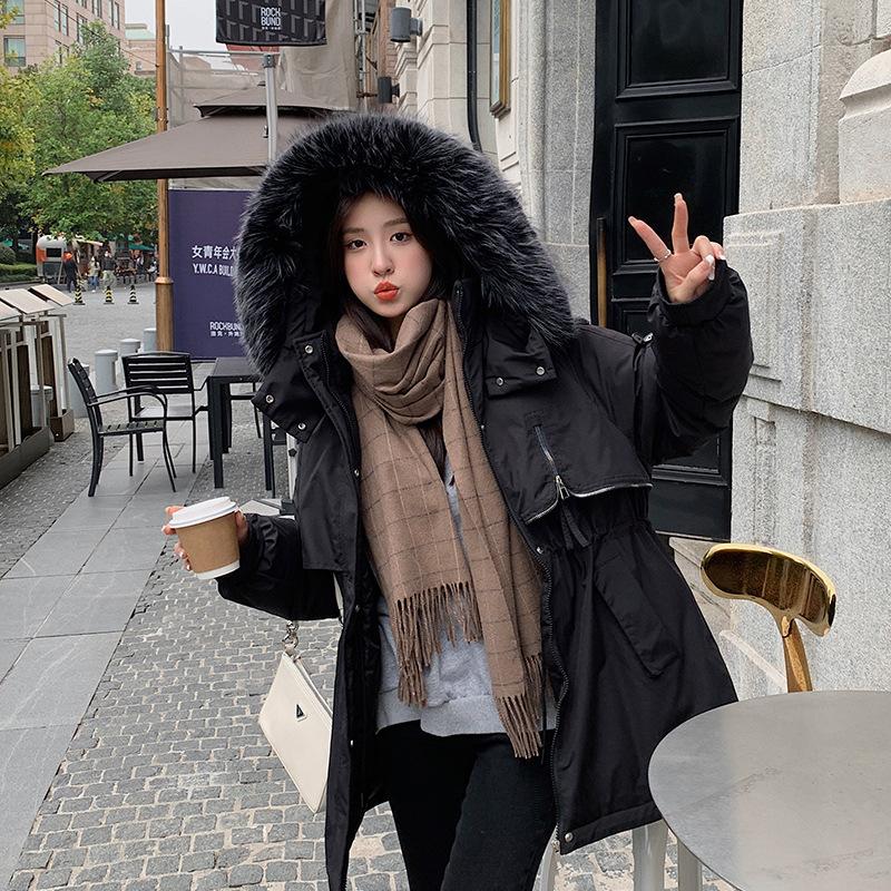 Autumn and Winter Plus Velvet Jacket Women's Loose Cotton Jacket Short Hooded Style Overcomes Casual Cotton Jacket