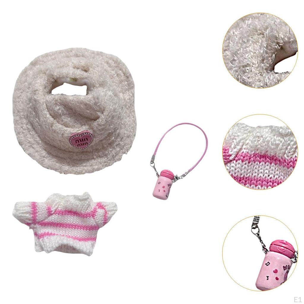 17cm Doll Clothes Cute Sweater Clothing for Age 5-7 8-10 Birthday Gift