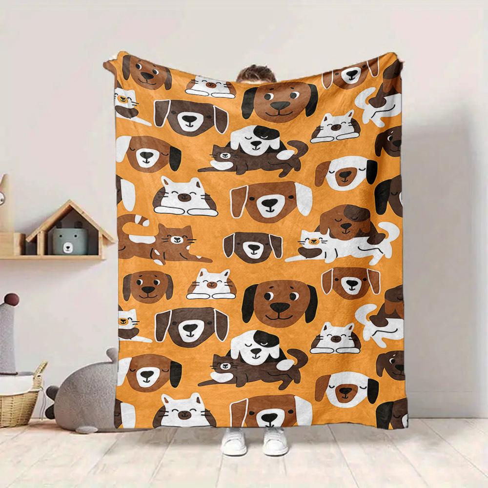 1pc Pets Animals Blanket, Lightweight Flannel Throw Blanket for Sofa, Bed, Travel, Camping, Living Room, Office, Couch, Chair, and Bed