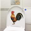 Adesivo de parede de galo de desenho animado, decoração de banheiro, banheiro, sala de estar, armário, decoração de casa, decalques, embelezar, decalque à prova d'água