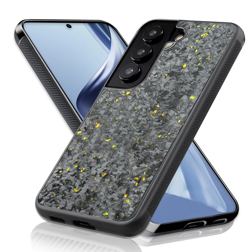 Pro Samsung Galaxy S23 Magnetické pouzdro Kovaná textura Aramidové vlákno+TPU Protiskluzový kryt na telefon
