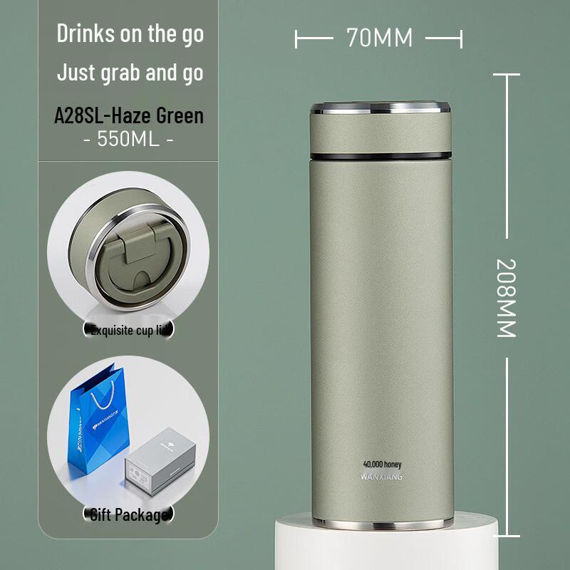 VANSUM 316 Stainless Steel Thermos Mug with Tea Infuser