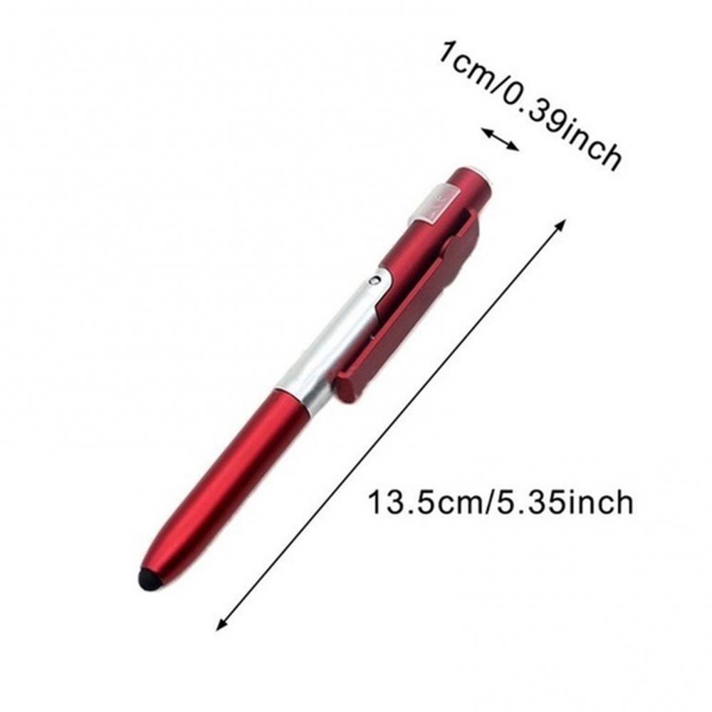 School Students Stationery Writing Pen Stylus Pen Ballpoint Pen with LED Light Cellphone Holder