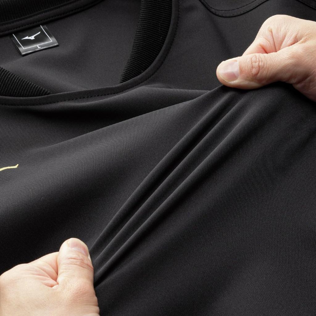 Mizuno Tough Breaker Tough PLUS Training Size L Shirt, Water-Repellent, Wear, 32MEC182, Unisex, Black,