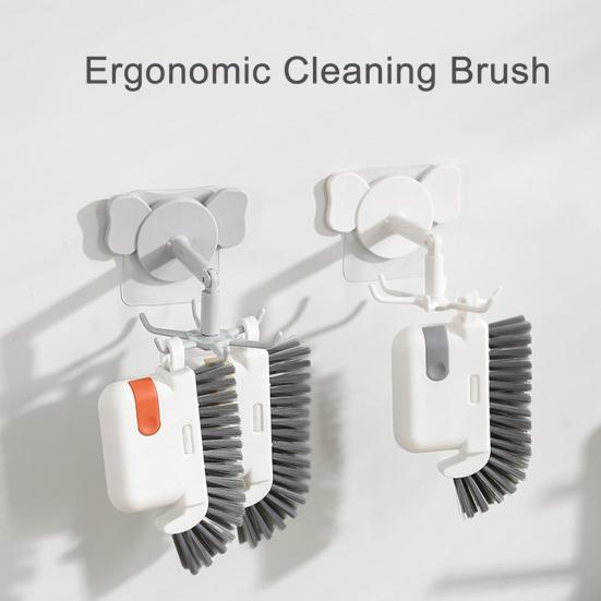 Window Track Cleaning Brush with Non-Slip Grip Sliding Door Window Sill Cleaning Scrubber 3 in 1 Groove Crevice Scrub Cleaning Tool