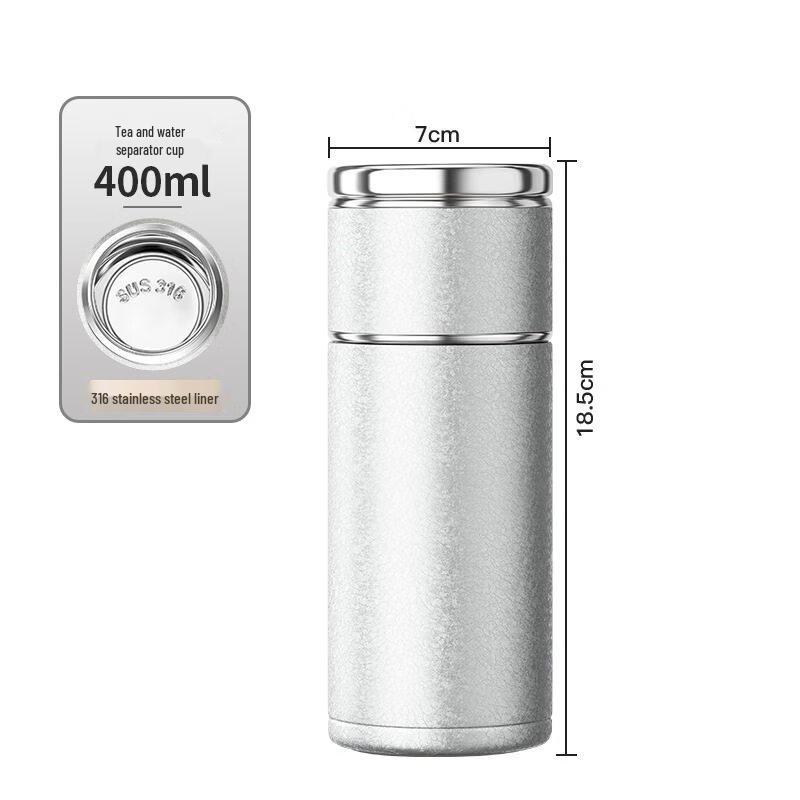 Xihe Business Silver Stainless Steel Insulated Tea Mug