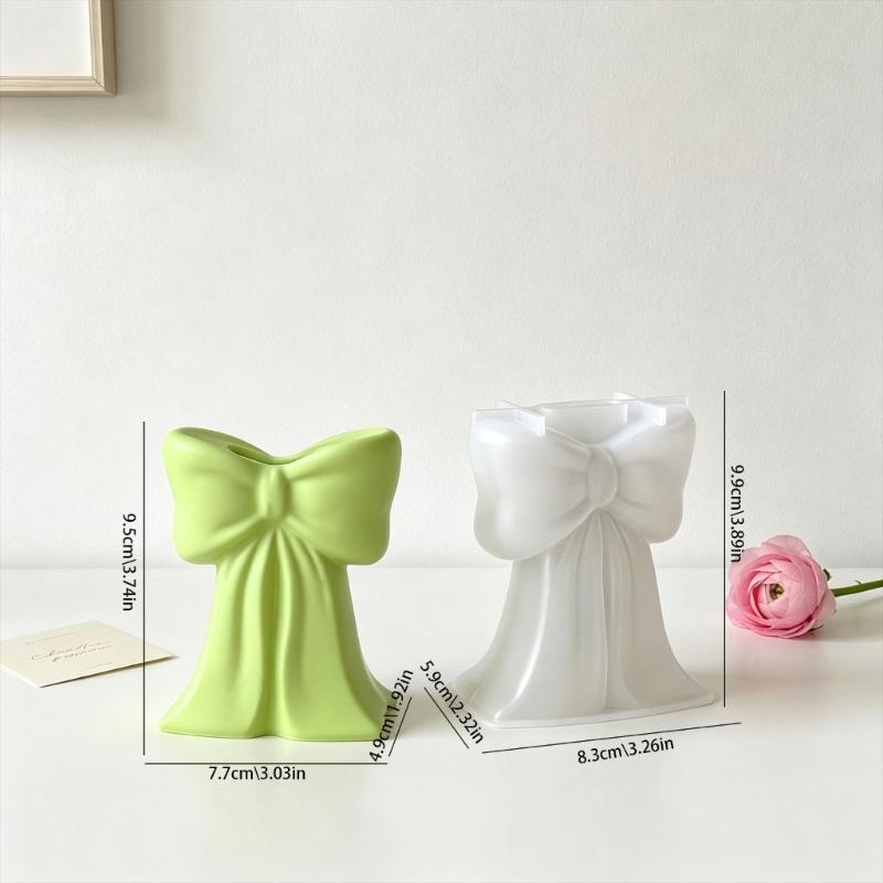 Resin Ribbon Vase Mold with 3D Ribbon Design, Silicone Casting Mold for Display Containers, Desktop Display Projects, 9.9 X 8.3 X 5.9 Cm