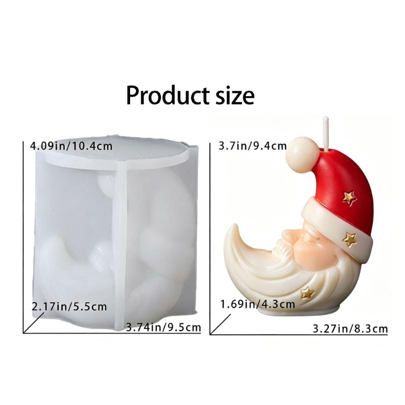 Moon Design Candle Making Form for Christmas DIY Candle Projects, Flexible Shape Tool for Seasonal Home Display and Present Making