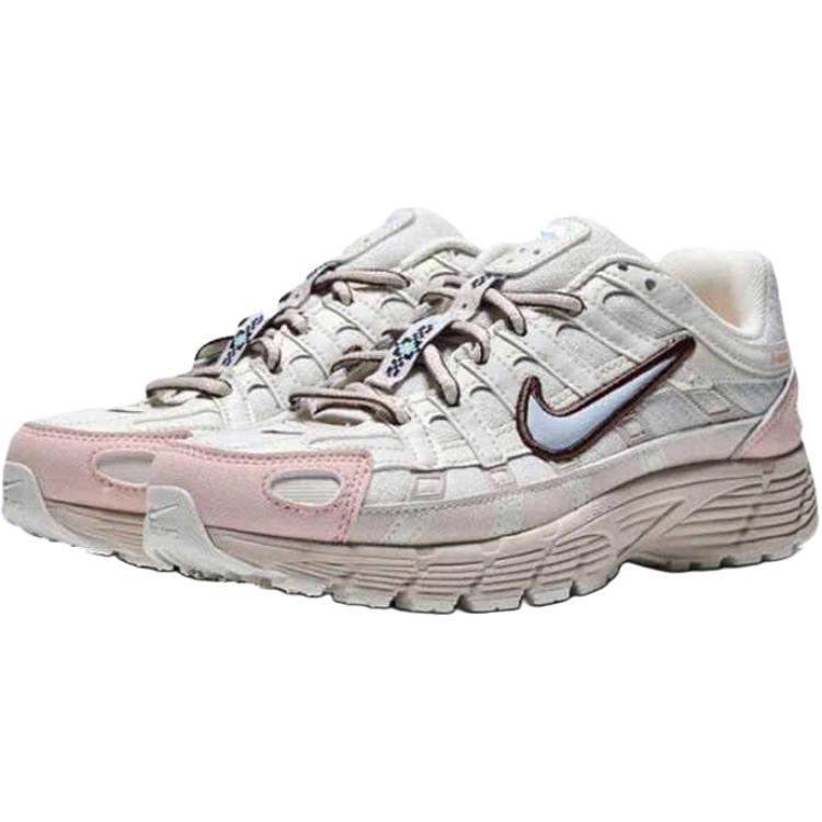 Nike P 6000 Abrasion Resistant Low Top Kids' Running Shoes Beige Gray Pink Teenagers Sneakers II4262-042