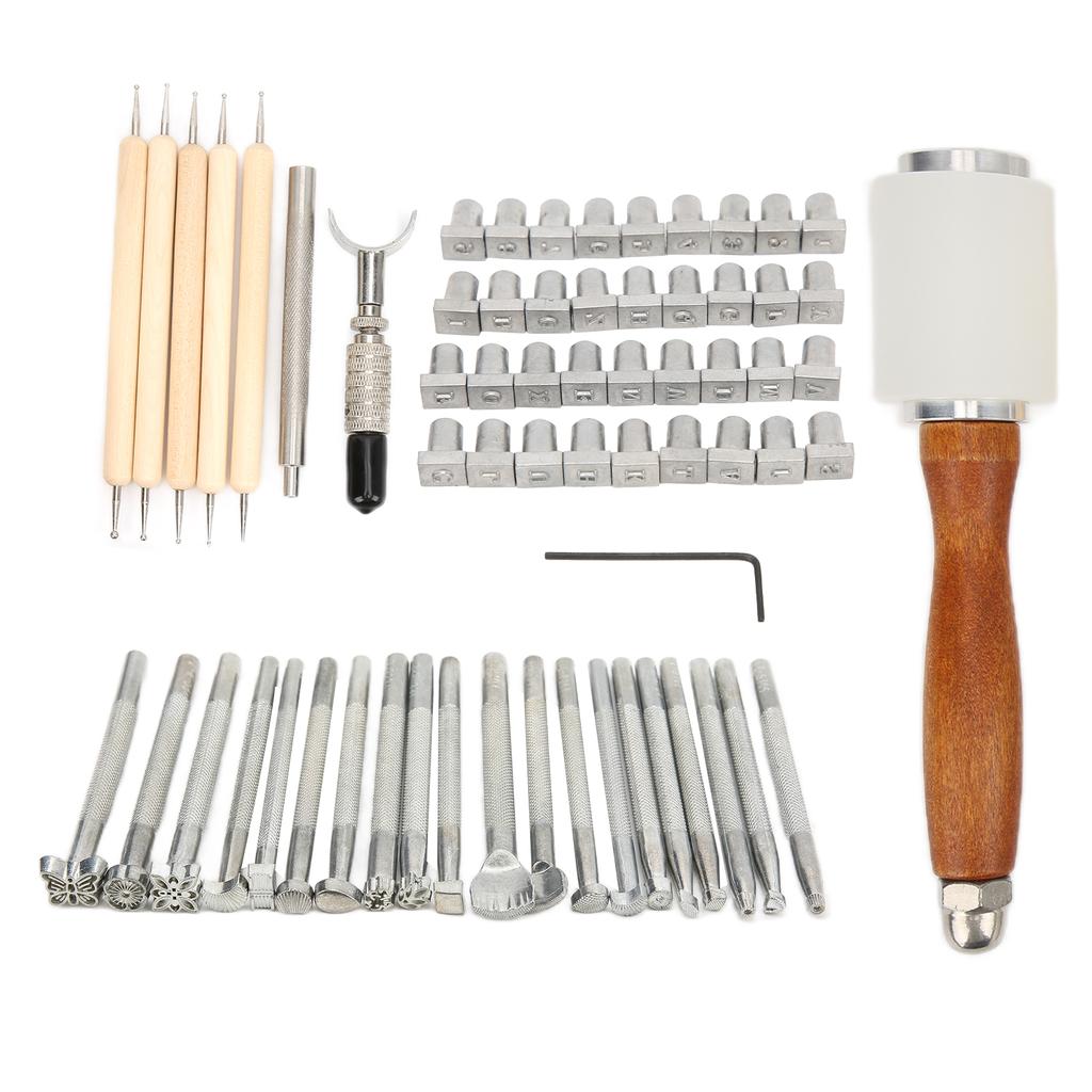 Leather Sculpture Stamping Tools Incisive DIY Durable Sturdy Convenient Leather Working Tools