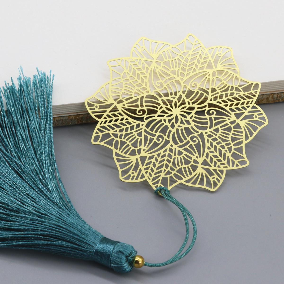 Datura Zen Floral Tassel Bookmark - Exquisite Art, Fresh Chinese Classical Style Gift