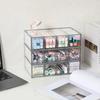 Stackable Stationery Storage Box Clear Pencil Holder Plastic Drawer Organizer  for Glasses Storage