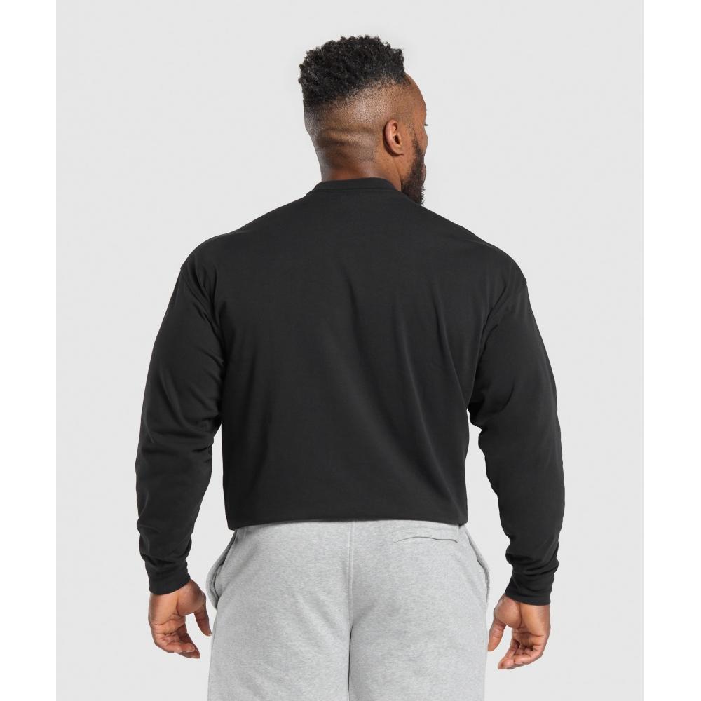 Gymshark BriTish Iron Long Sleeve T shirT Black A7a1q Bb2j