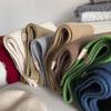 High-grade 100 Wool Scarf Women's Winter Thickened Warm High-end Sense Simple Monochrome Knitted Versatile Scarf Gift