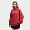 Fila Original Peony Half-Zip Classic Vintage Minimalist Casual Comfortable Versatile Sweatshirt Unisex Sweatshirt Red F51U619204FRD