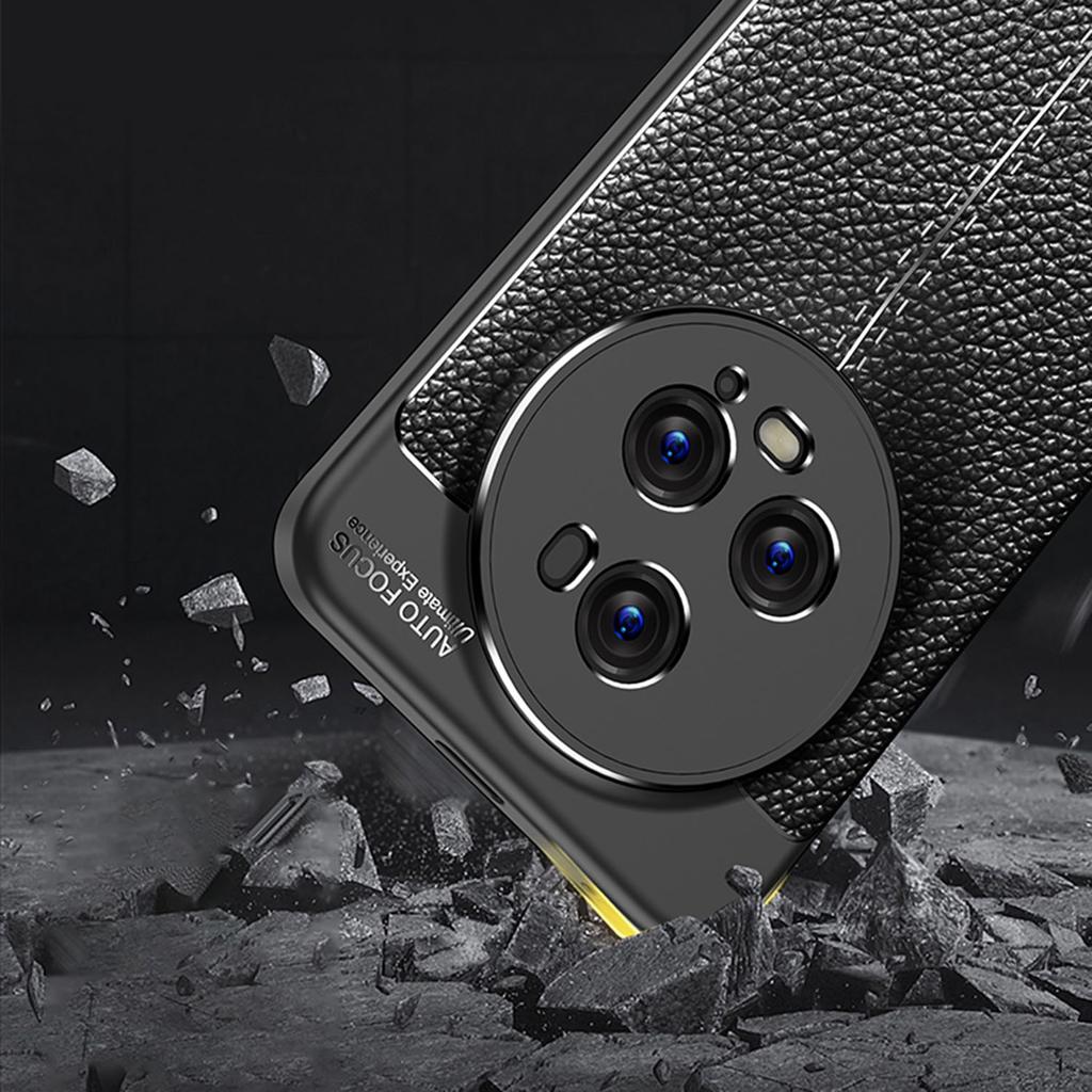 Litchi Texture Slim Case for Honor Magic5 Pro Anti-Drop TPU Phone Cover