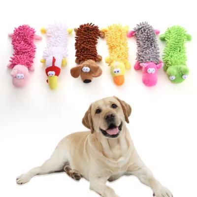 New Durable Pet Dog Plush Toy for Small Breeds - Animal Shape Squeaky Chew Cleaning Toy for Chihuahua Yorkshire Bichon Puppies