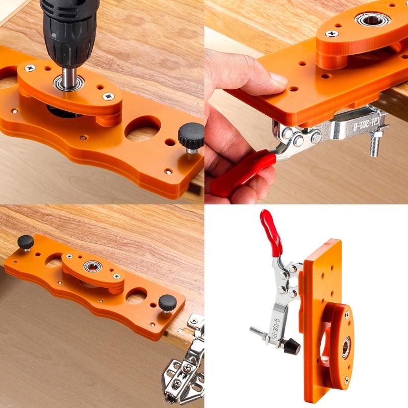 Holzbearbeitung Lochbohrführung Locator Türschränke Scharniere Montage für genaue Tiefenkontrolle bei der Möbelmontage