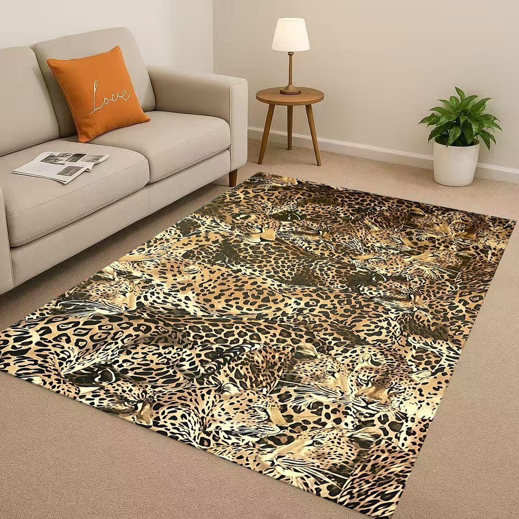 HD Zebra Tiger Leopard Beast Stripe Print Art Living Room Non Slip Area Rug Carpet for Bedroom Playroom Sofa,Home Decor Doormat