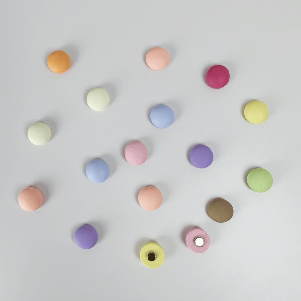 10pcs Pastel Macaron Fridge Magnets Set - Colorful Round Refrigerator Stickers Cute Decor for Kitchen Whiteboard & Photo Wall