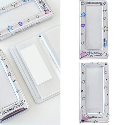 Colorful Star Pattern Photocard Holder Binder Photo Booth Frame Album Photo Strips Book for Organizing and Displaying