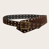 Vintage Spicy Girls Waistband PU Leather Wide Waist Belt Retro Punk Style Waist Belt  Women