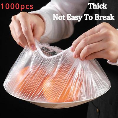100/200/300/500/1000PCS Disposable Food Cover Refrigerator Preservation Plastic Wrap Grade Food Lids Shoe Cover Shower Headgear Bowls Caps Bag
