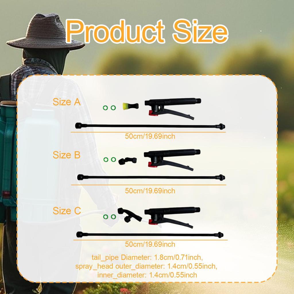 Replacement Sprayer Wand, Universal, Ergonomic Handle Watering Sprayer Wand,