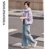 Women's Simple Elegant Long-Sleeve Hooded Short Jacket