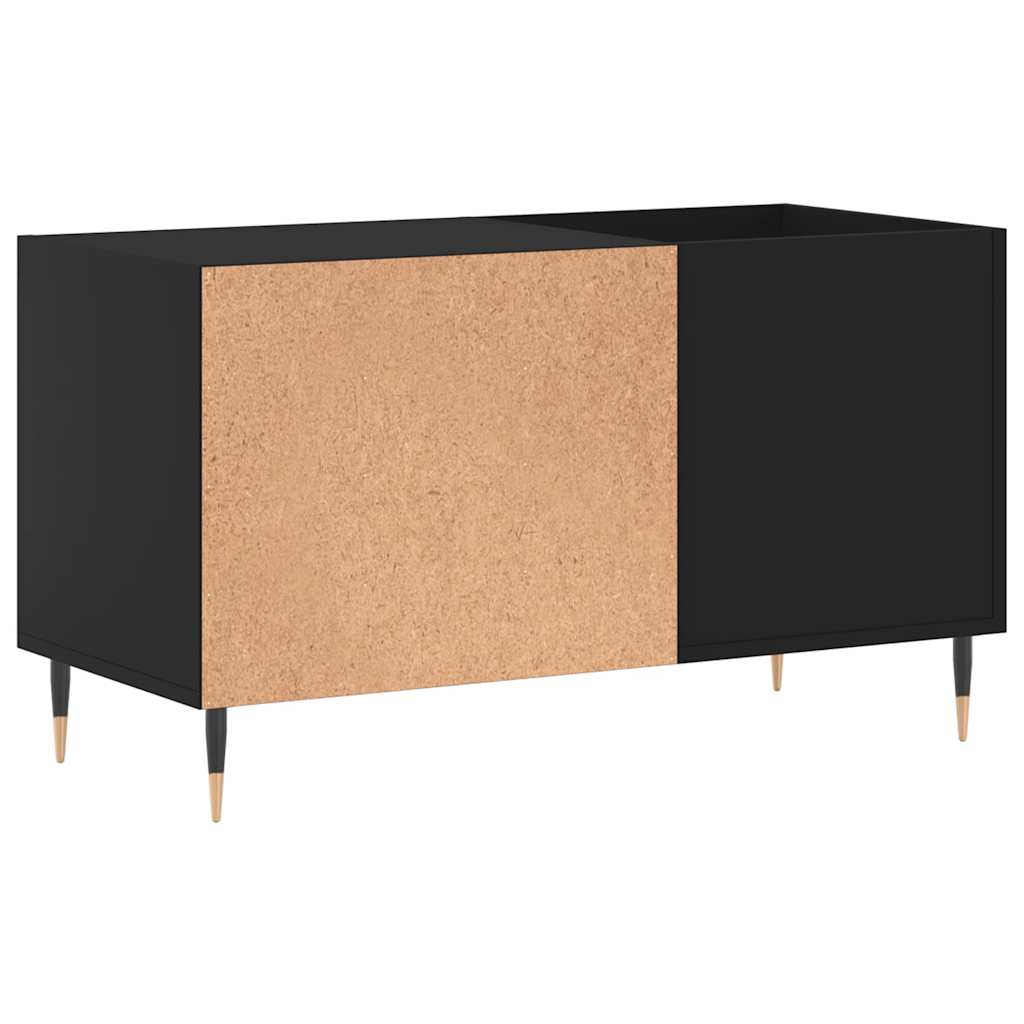 Record Cabinet Black 85x38x48 cm Particleboard