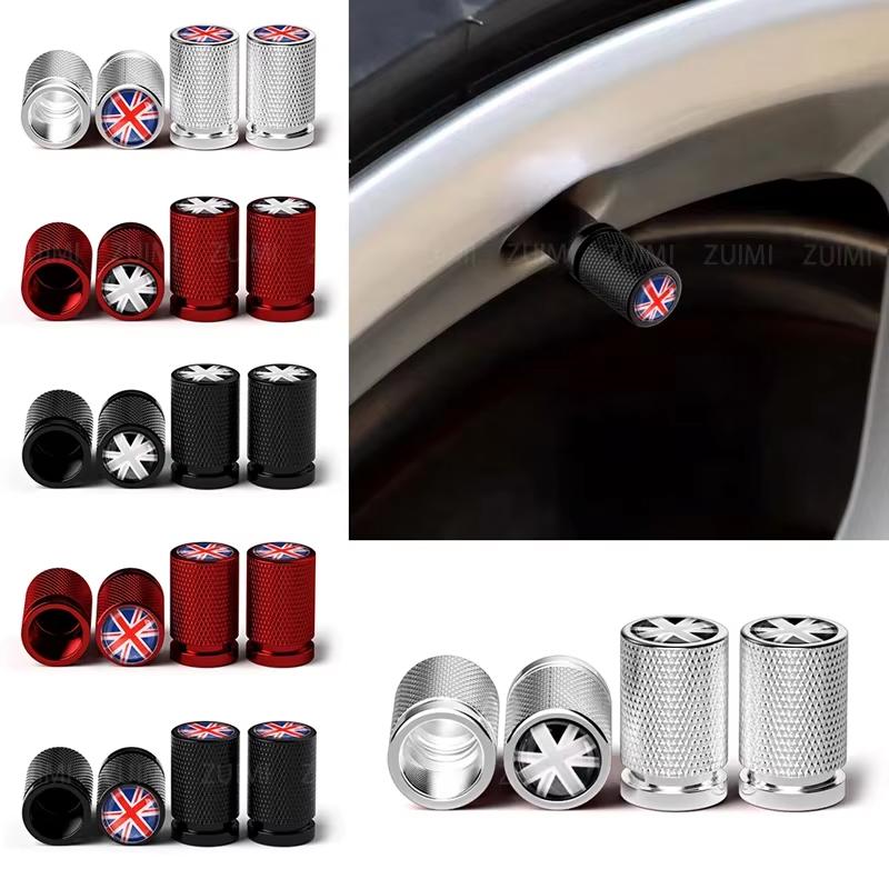 4Pcs New Metal Car Wheel Tire Stem Air Valve Caps Covers For MINI COOPER S JCW F56 F55 F60 R55 R56 R60 Exterior Auto Accessories