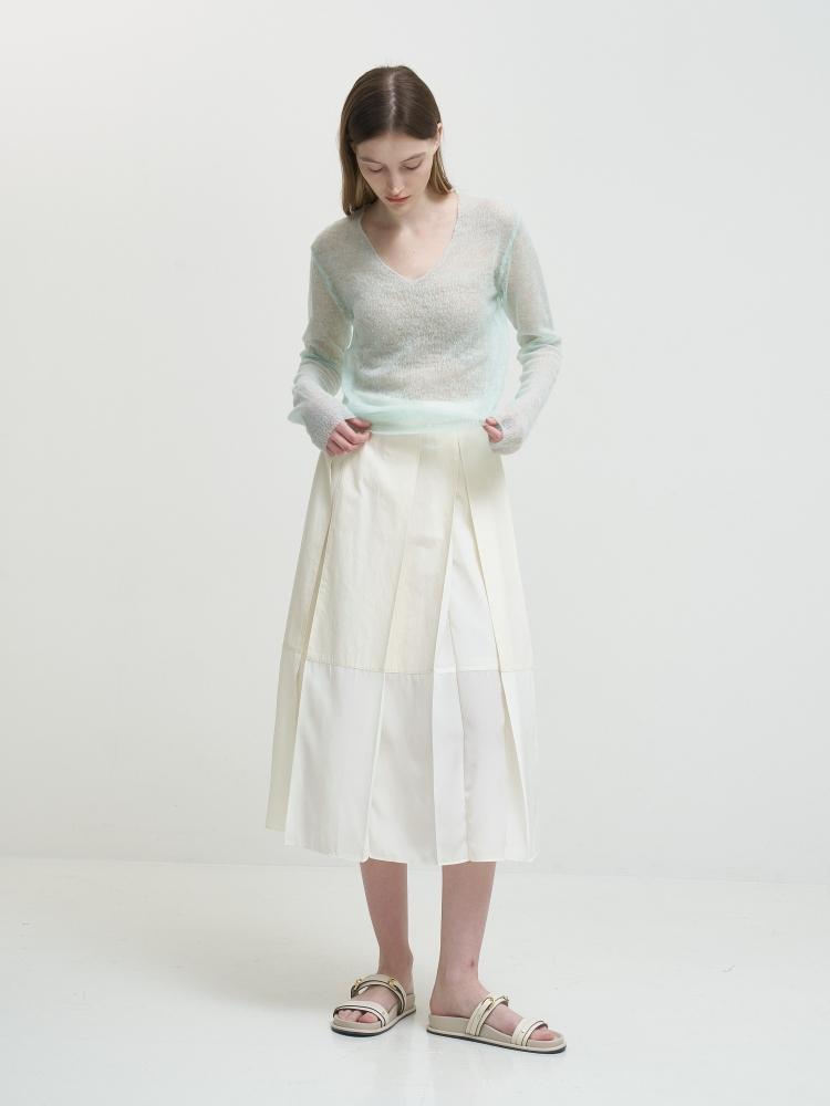 Cote 28-1 Wide Tuck Midi Skirt