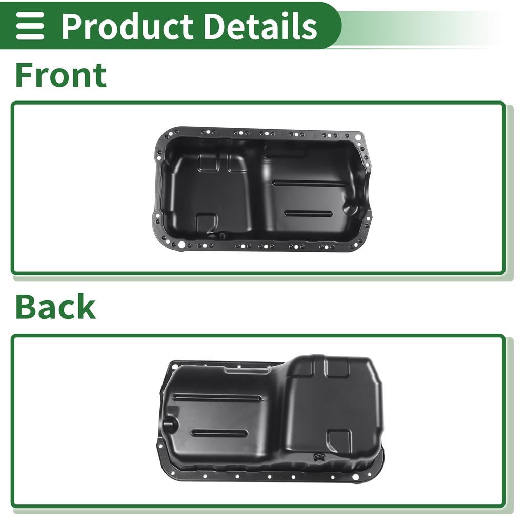 UXCELL 1 Pc No.11200PT0010 Engine Oil Pan for Honda Accord 1990-1997 Iron Black