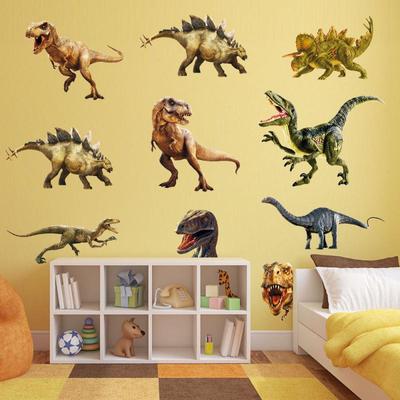 Self-Adhesive Dinosaur Wall Decal for Kids' Rooms and Kindergartens