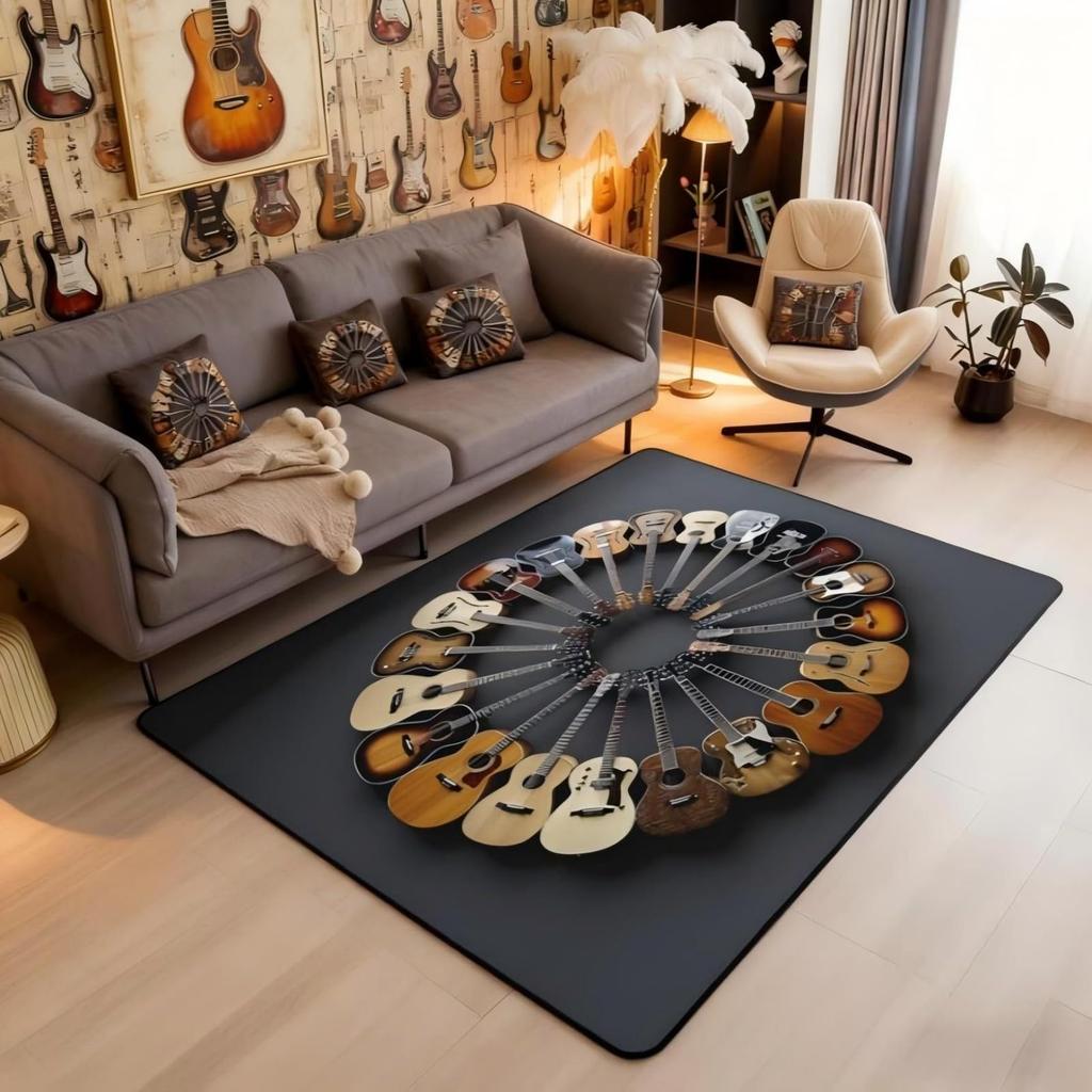 Black Floral Bat 5x7 Area Rug Halloween Bats Living Room Rug | Boho Flowers Rugs for Bedroom, Romantic Plant Gothic Carpet Indoor Floor Mat