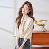 Women's Long-Sleeve Bow-Knot Blouse