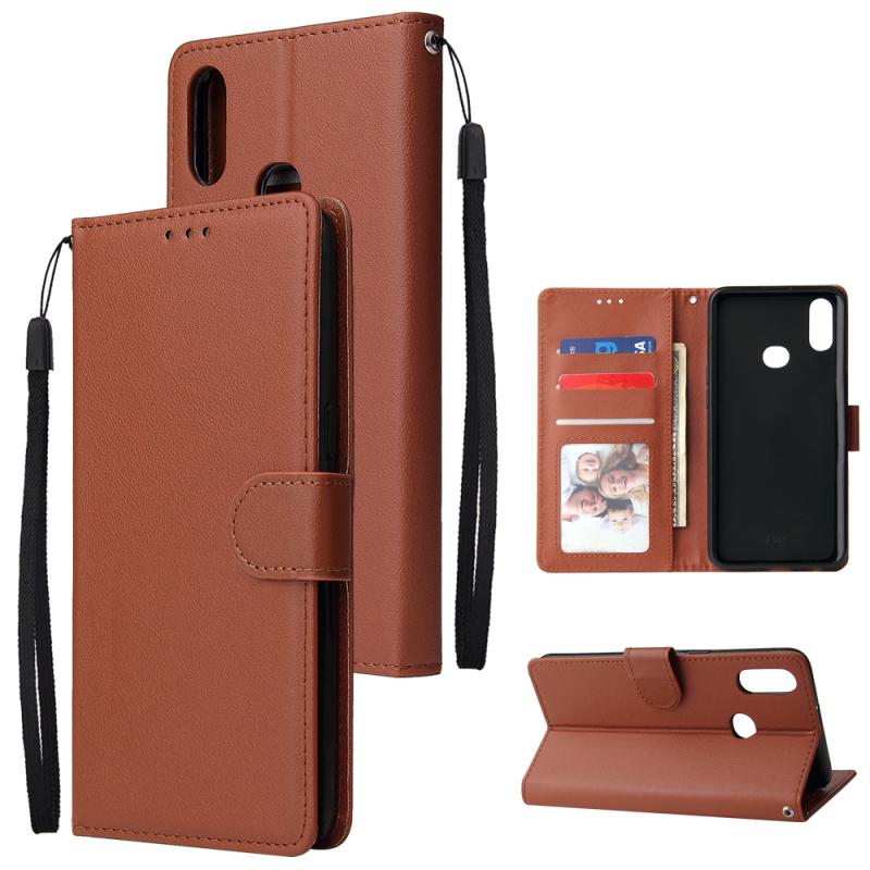 For Samsung A10S A20S Cellphone Cover Mobile Phone Shell Buckle Closure Cards Slots PU Leather Smart