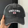 England Flag Vintage T Shirts For Unisex Women Kids Patriotic Sun Baseball Cap Unisex Women Trucker Hat Spring Casual Baseball Caps