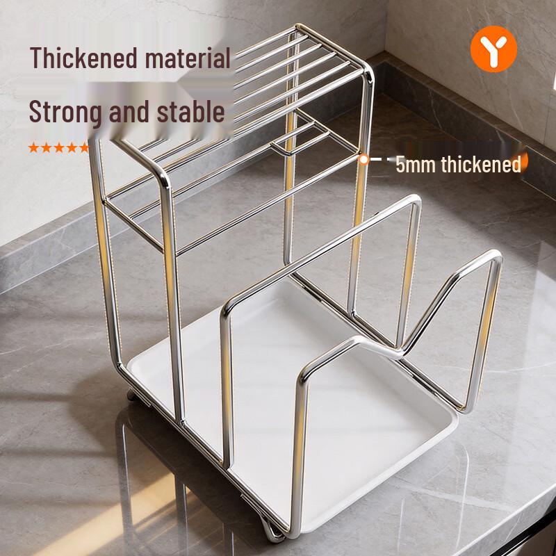 Brangdy Carbon Steel Kitchen Knife & Utensil Holder