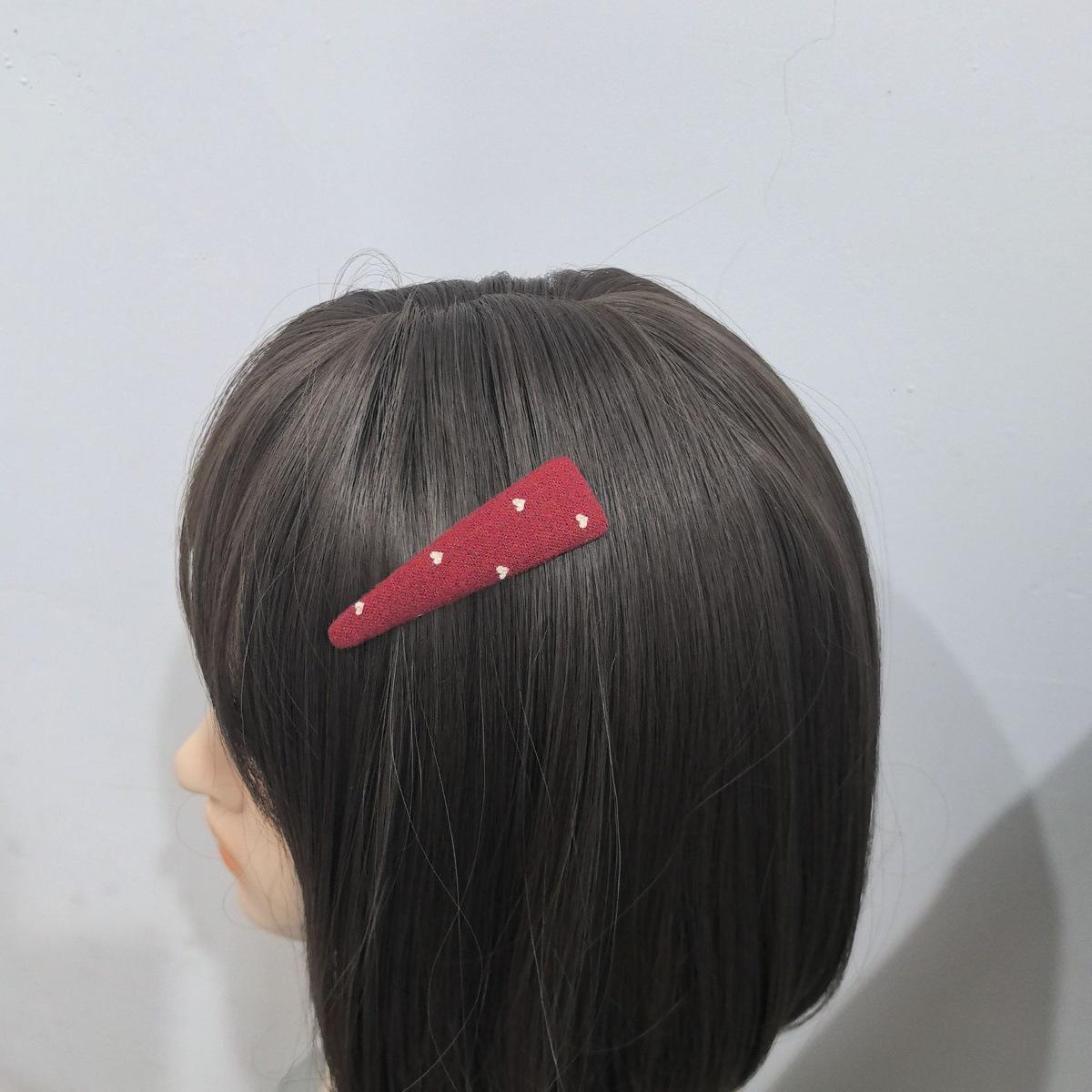 Strawberry Red Polka Dot Bow Hair Clip for Girls