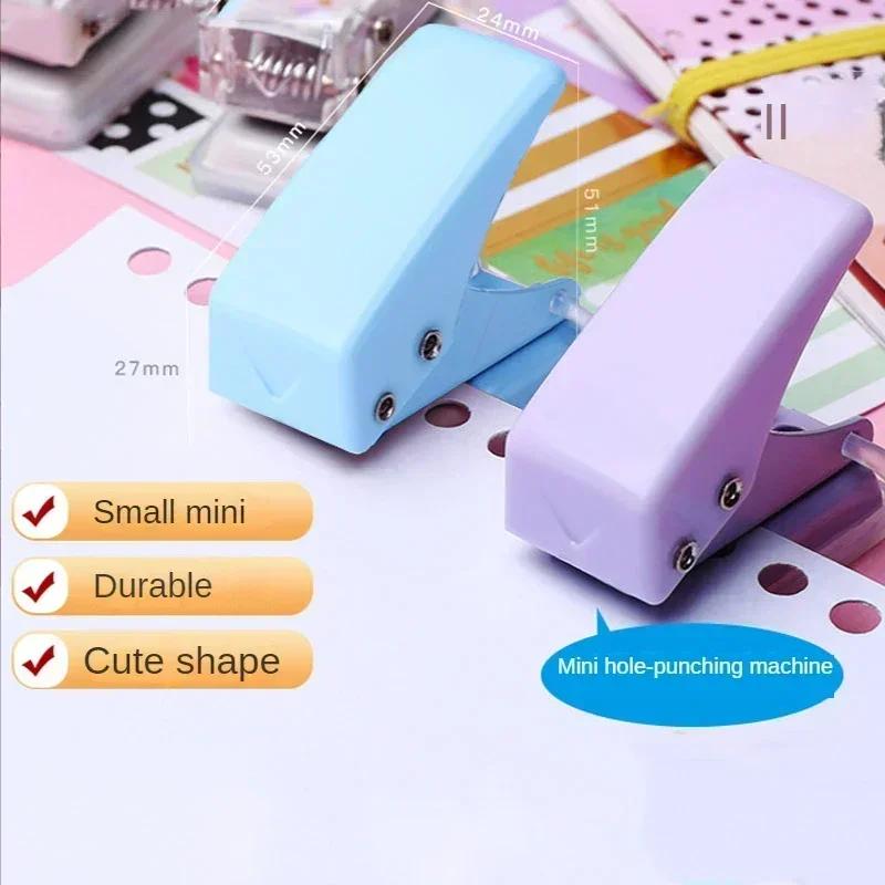 Single Ring Mini Hole Punch 1 Hole Cute Paper Punch Portable Round Hole Puncher Kawaii Office School Binding Supplies Stationery