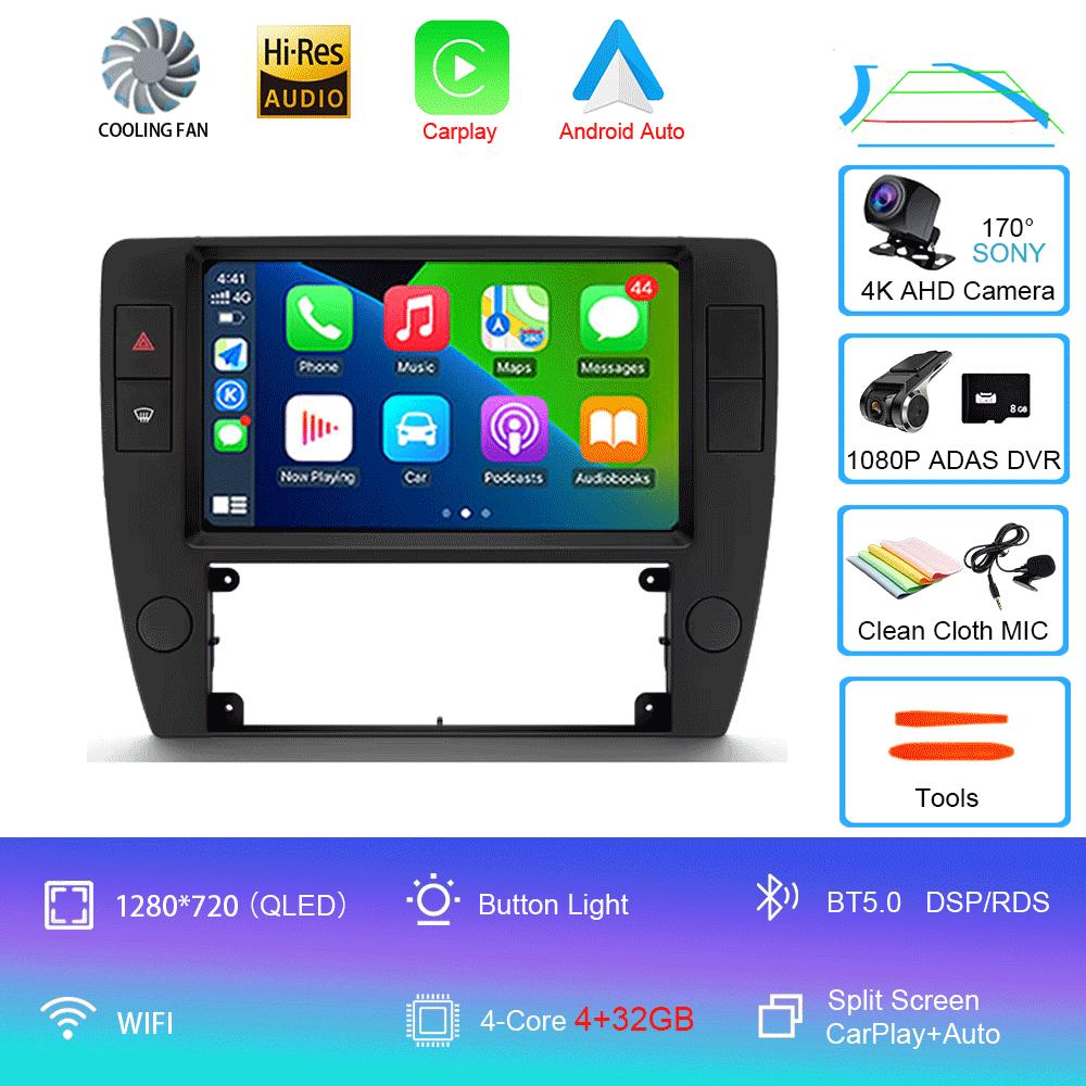 For Volkswagen Passat B5 2000 2001 2002 - 2005 Car Radio Android 14 Carplay Navigation GPS Multimedia Player WiFi+4G Stereo BT