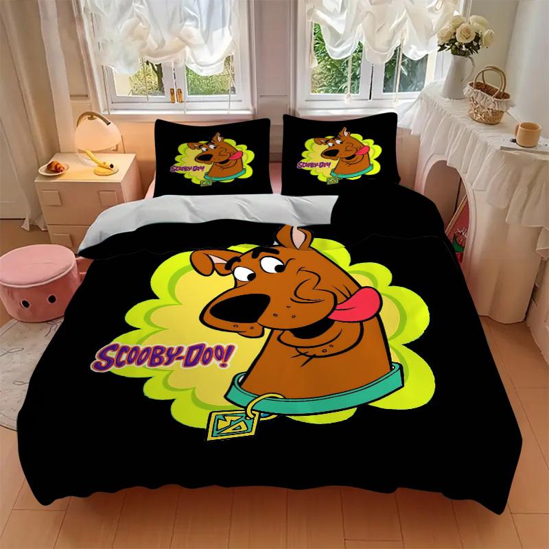 Scoobydoo Mystery Night Print 3Pcs Bedding Setduvet Cover With 2 Bedropillowcase Home Birthday Gift