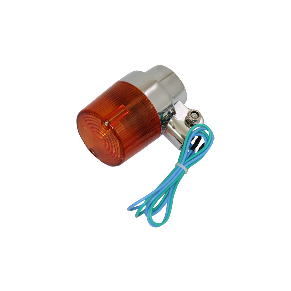 MADMAX General Purpose Round European Turn Signal Orange With Mounting Stay (Short) 4 Pieces SET