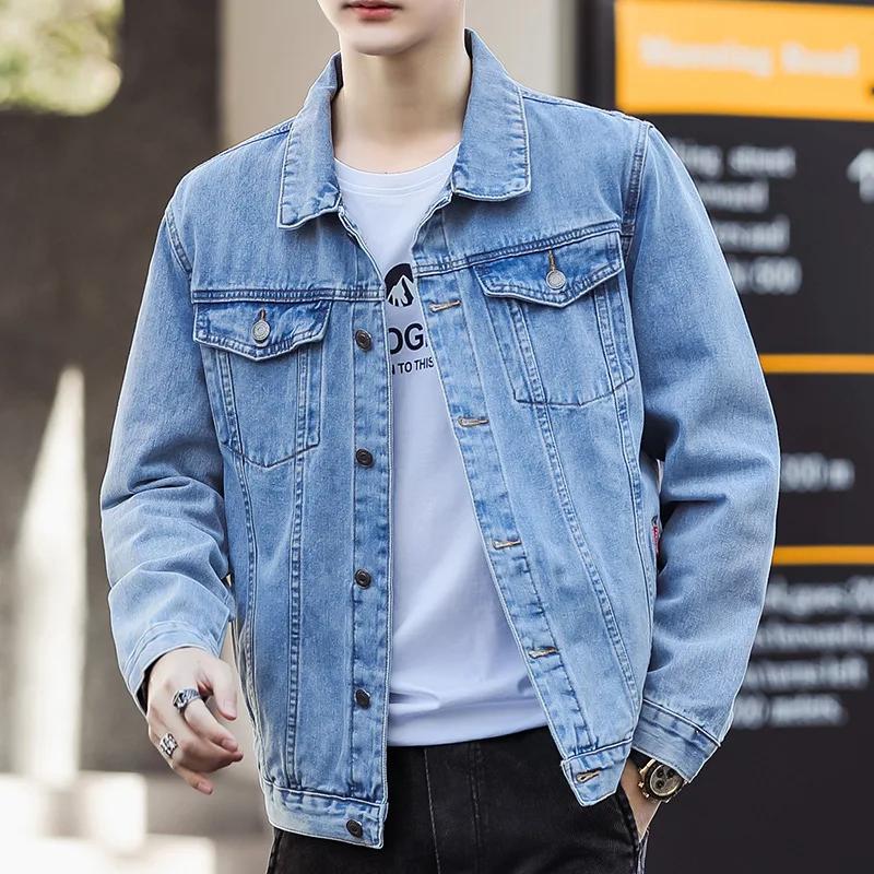 Casual Denim Jacket For Men Spring Autumn Fashion Trendy Working Clothes Top Selling Wholesale Men's Wear