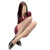 Pearlescent Sexy Stockings for Women Over-the-Knee Shiny Ruffled Long Stockings Black Silk Pure Desire Thigh Stockings Shiny Lon