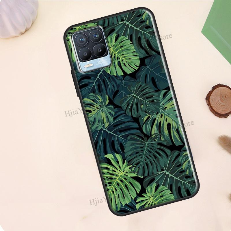 Leaves Monstera Green For Realme 10 Pro Plus C55 C35 C33 C31 C30 C21Y GT Neo 5 OnePlus 11 10T Nord CE 2 Lite Case
