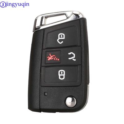Jingyuqin 4 Przyciski Składany Kluczyk Samochodowy Fob Shell Dla VW Polo 2016 2017 Golf 7 MK7 Dla Skoda Octavia Combi A7 Obudowa Pusty