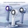 Handheld Mini Ice Pack Fan with Semiconductor Cooling and Digital Display for Portable Desktop and Outdoor Use