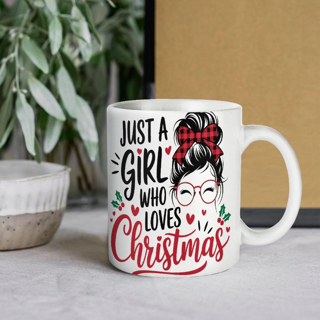 1pc 11oz blank ceramic coffee mug, double-sided printed cup, modern minimal feel, strong construction, clean edges, perfect drink companion